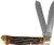 ABKT ROPER DOUBLE ACTION LOCK BACK TRAPPER 3.25" COFFEE HNDL