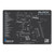 Cerus Gear Glock 42-43 Schematic Promat Charcoal Gray/Cerus Blue - HMGLK42SCHGRY