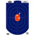 BC DIRTY BIRD SILHOUETTE BLUE ORANGE 12X18 8PK