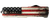 Templar Knife Premium Weighted Wood US Flag Slim 3" OTF Tanto Part Serrated Black Oxide Stonewashed Powder Coated D2 Steel Blade, 4.50" Painted Grain Aluminum Zinc Alloy Handle