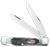 Case CopperLock Stars & Stripes 2.99" Folding Wharncliffe Plain Mirror Polished Tru-Sharp SS Blade, Sawcut Jig Gray Bone Handle, American Flag Shield