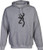 Browning Hoodie Branded Buck Mark Heather Gray Xxlarge - 5030016905