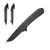 Outdoor Edge Razor VX4 Replaceable Blade Folding Knife 3" Drop Point Black