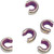 Saunders Brass Nok Set Purple Long Cam 18-22 Strand 100 Pack - 3010