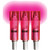 Lumenok Crossbow Nocks Pink Flat Gold Tip 3 Pack - GTF3P