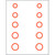 Gunstar Mini Circles Target Reticle Set Orange
