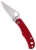 Spyderco Bug 1.27" Satin 12C27 Sandvik Stainless Blade Red Textured G10 Handle