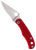 Spyderco Bug 1.27" Satin 12C27 Sandvik Stainless Blade Red Textured G10 Handle