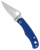Spyderco Bug 1.27" Satin 12C27 Sandvik Stainless Blade Blue Textured G10 Handle