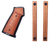 Sharps Bros AR-15 Grip Set Black Cerakote 6061-T6 Aluminum Frame w/Brazilian Cherry Inserts