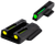 TruGlo TFO Green/Tritium/Fiber Optic Front Sight-Yellow Rear Ruger LC9/9S/380