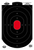 Birchwood Casey Dirty Bird Silhouette Tagboard Hanging Pistol 12" x 18" Black/Red White Impact Splatter 100 Per Pkg
