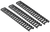 Ergo Low-Pro Ladder Rail Covers Rifle 18 Slot Black Rubber 3 Pack