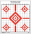 Action Target Sighting Advanced Rifle Diamond Paper 100 yds 14" x 15" Red/White 100 Per Box