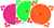 Pro-Shot SplatterShot 8" Bullseye Self-Adhesive Orange/Pink/Green 6 Pack