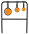 Caldwell Plink n Swing Triple Spin Target Rimfire Pistol/Rifle Steel Black/Orange Impact Enhancement Motion 1.75"/2.5"/3.5"
