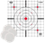 Birchwood Casey BC- EZE-Scorer Thermal Targets Sight-In Hanging Paper 12" x 12" Black/Red/White