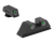 Meprolight USA Tru-Dot Sight Set Green Tritium Front & Rear Fits Glock Frame 17/19/22/23/24/25/28/31/32/33/34/35/37/38/39