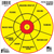 Pro-Shot Pistol Training 12" Diagnostic Bullseye Hanging Paper Yellow/Red Impact Enhancement 6 Pack