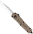 CobraTec Knives FS-3 We The People Small 2.75" OTF Tanto Plain Aluminum Cerakoted D2 Steel Blade Tan Handle