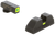 AmeriGlo Cap Sight Set for Glock Green Tritium Outline Front Sight-LumiGreen Bar Rear