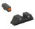 Meprolight USA Hyper-Bright Sight Set Tritium Orange Outline Front Sight-Green Black Rear Glock 17/17L/19/22