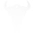 B/C AR500 3/8" SILHOUETTE SKULL WHT