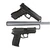 Gun Storage Solutions Over Under Handgun Hangers 2 Pack - OUHH2