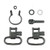 GrovTec One Piece Barrel Band Swivel Sets .430" to .445" Black - GTSW42