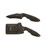 Ka-Bar Knives TDI/Hinderer Hell Fire Fixed Knife - Black Tanto Point Plain Edge 3.56" Blade