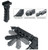 Leapers Ergonomic Ambidextrous 5-position Foldable Foregrip - Black