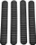B5 Systems Rail Cover M-LOK Black 3 Section 4-PACK