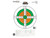 Scorekeeper Targets - Fluorescent Orange & Green Bull 25 Yd. Pistol Slow...