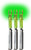 LUMENOK LIGHTED NOCK X-SERIES GREEN 3PK