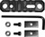 Grovtec Rail Push Button Base Stock AR 3.1" 5 Slot Aluminum Black
