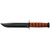 Ka-Bar Usmc Fixed Knife 7" Clip Point Blade Brown with Sheath