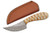 SZCO RITE EDGE 2.75" GROOVED BURNED BONE SKINNER W SHEATH