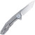 CobraTec Barracuda Titanium M390 Knife Folding Blade Silver - CTBRCM390TNS
