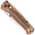 CobraTec Zebrawood Bar Lock Tanto Blade Knife Folding Blade Zebrawood Silver