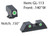 Ameriglo Classic Style 3-Dot Night Sight Set for Select Glocks / Front Tritium - Green / Outline White / Rear