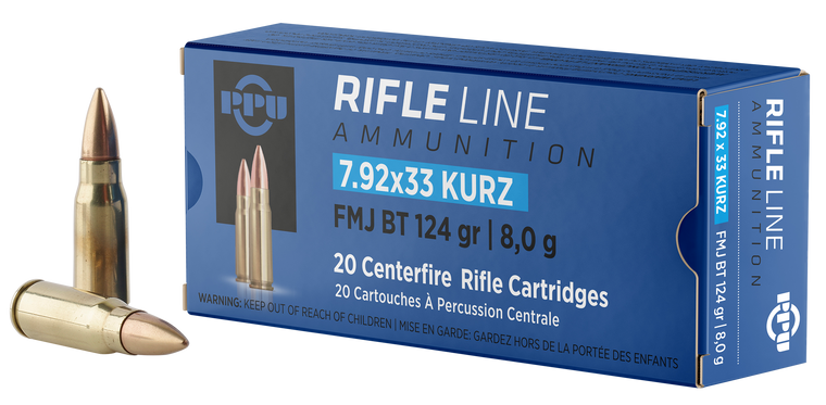 PPU Metric Rifle 7.9x33mmKurz 124gr Full Metal