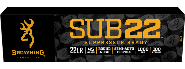 Browning Ammo Sub22 22LR 45gr Round Nose