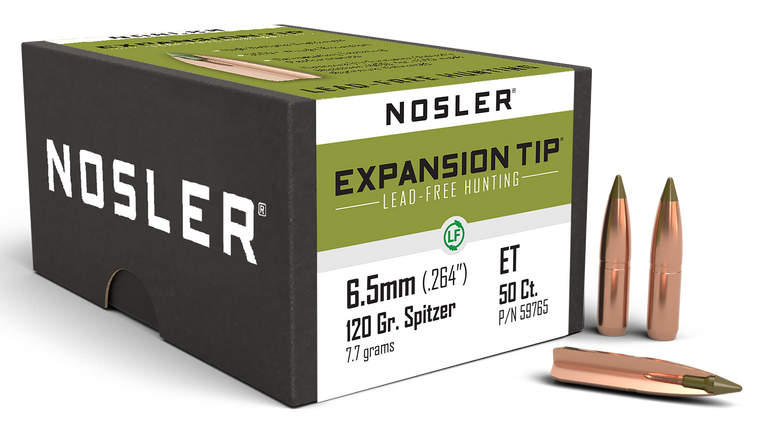 Nosler E-Tip 6.5Creedmoor 120gr Spitzer 50/Box