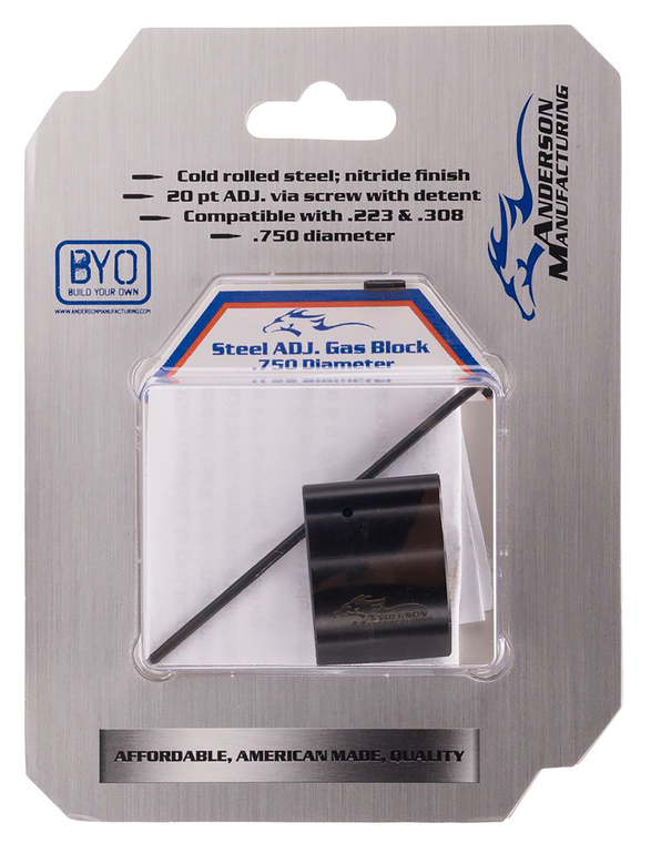 Anderson Low Profile Gas Block Adjustable .750