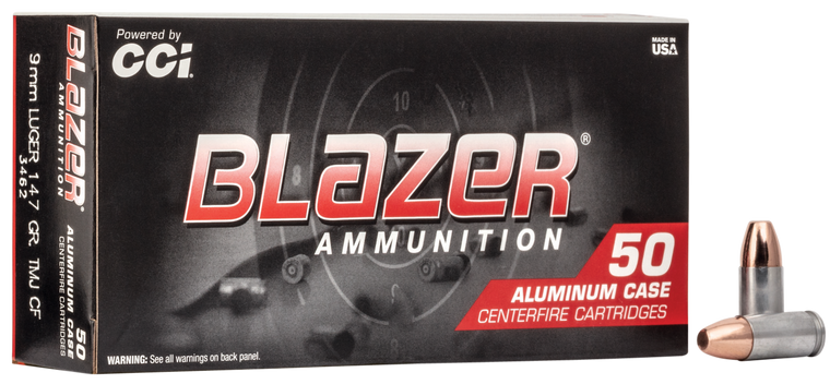 CCI Blazer Clean-Fire Handgun 9mmLuger 147gr Total