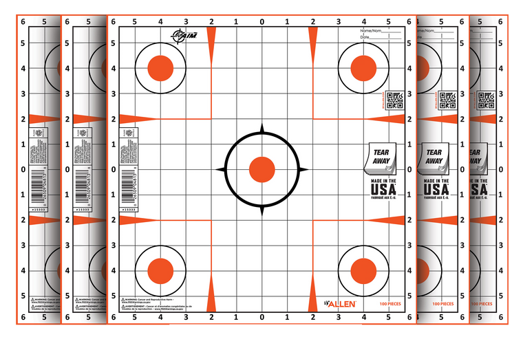 EZ-Aim Sight-In Grid Paper Self-Adhesive 12" x