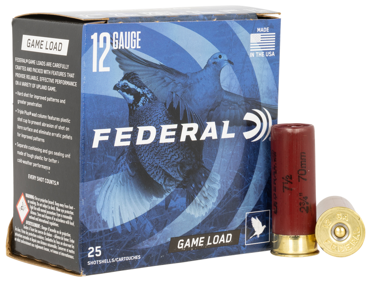 Federal Game-Shok Upland 12Gauge 2.75" 1oz 7.5Shot