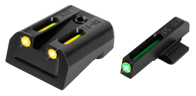 TruGlo TFO Green/Tritium/Fiber Optic Front Sight-Yellow/Tritium/Fiber