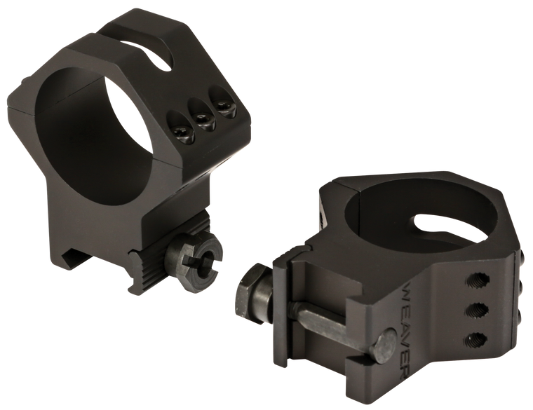 Weaver Mounts Six-Hole Picatinny Rings Matte Black