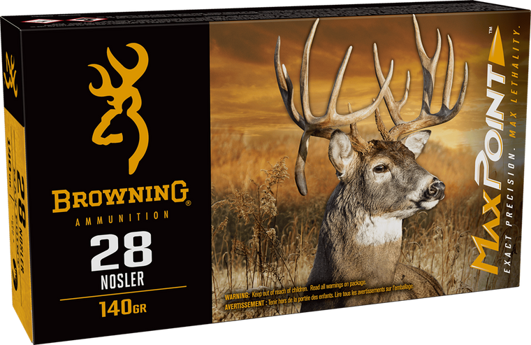 Browning Ammo Max Point 28Nosler 140gr 20